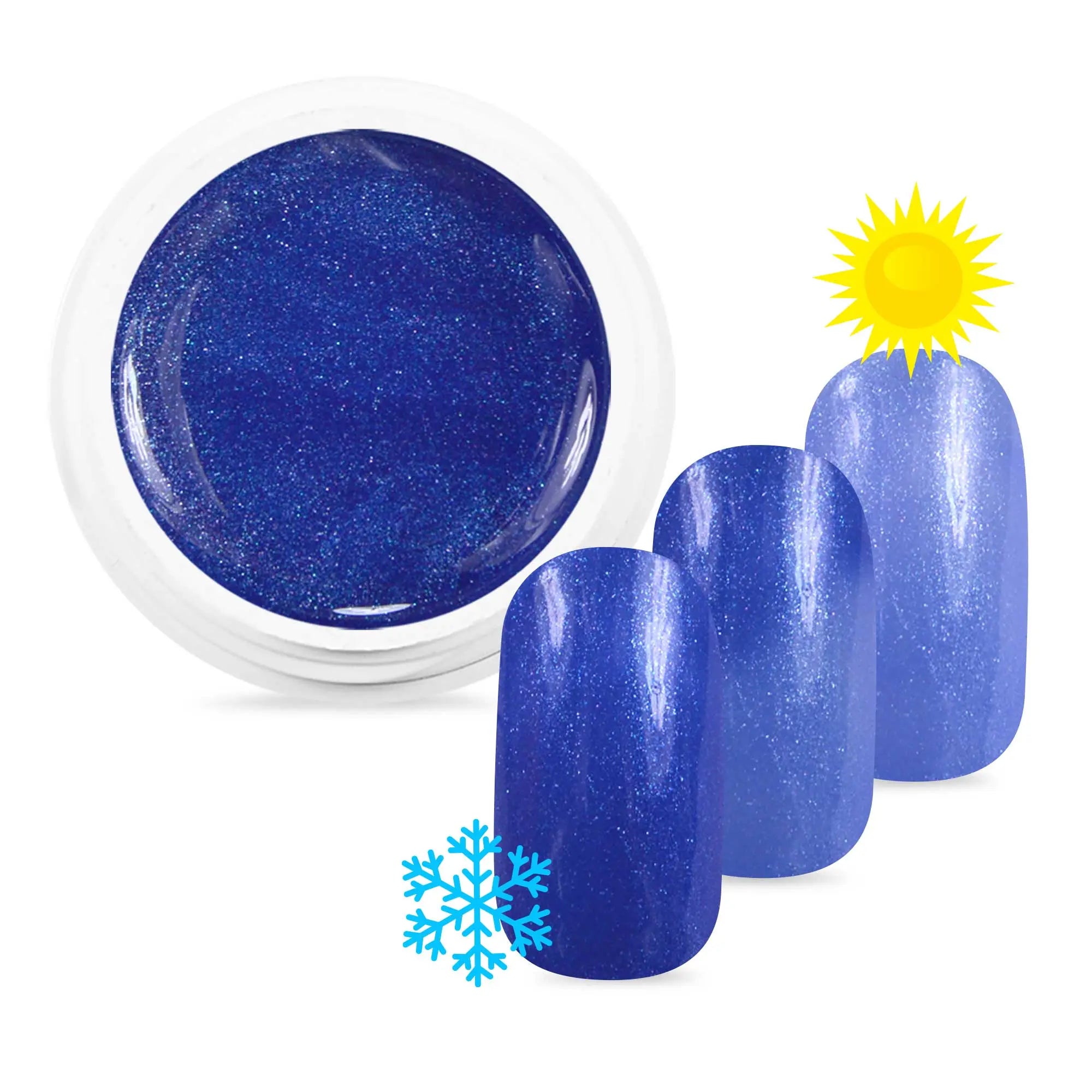 Gel Color Pro 5ml 2566 - Thermo Métallisé Bleu Foncé / Bleu Clair OCIBEL