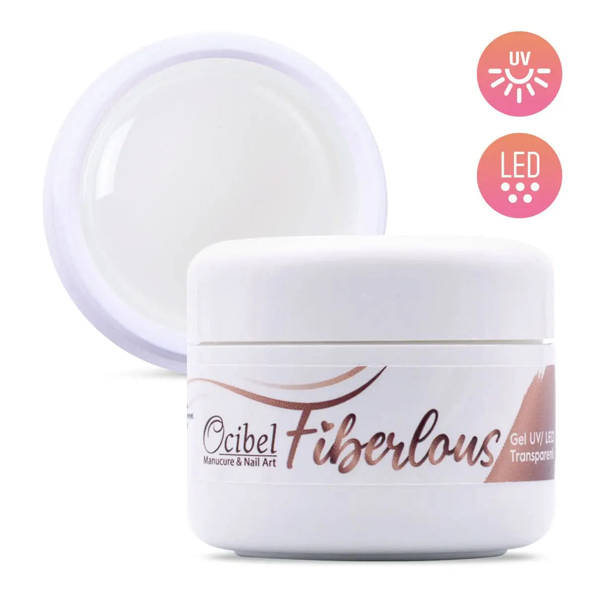 Gel Transparent UV / LED Fibre de Verre Fiberlous - 30 ml OCIBEL