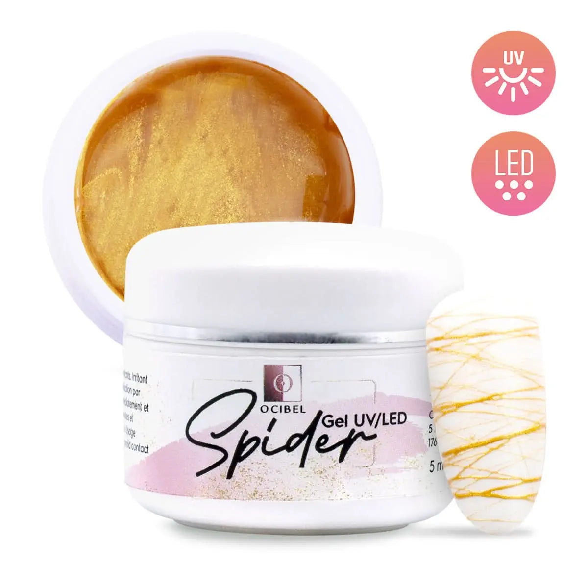 Gel UV / LED Spider Or - 5 ml OCIBEL