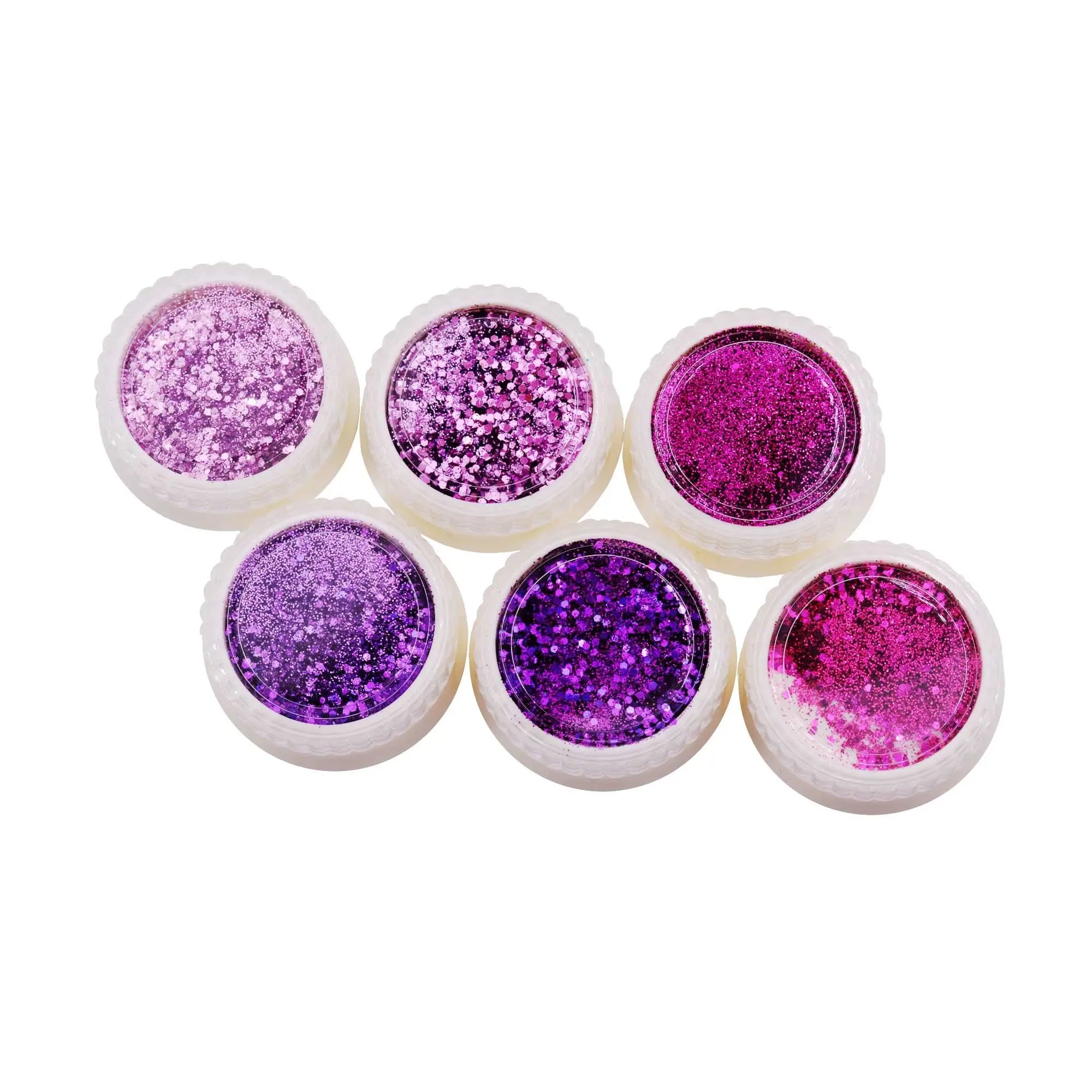 Lot de 6 Pots de Paillettes Glitter OCIBEL