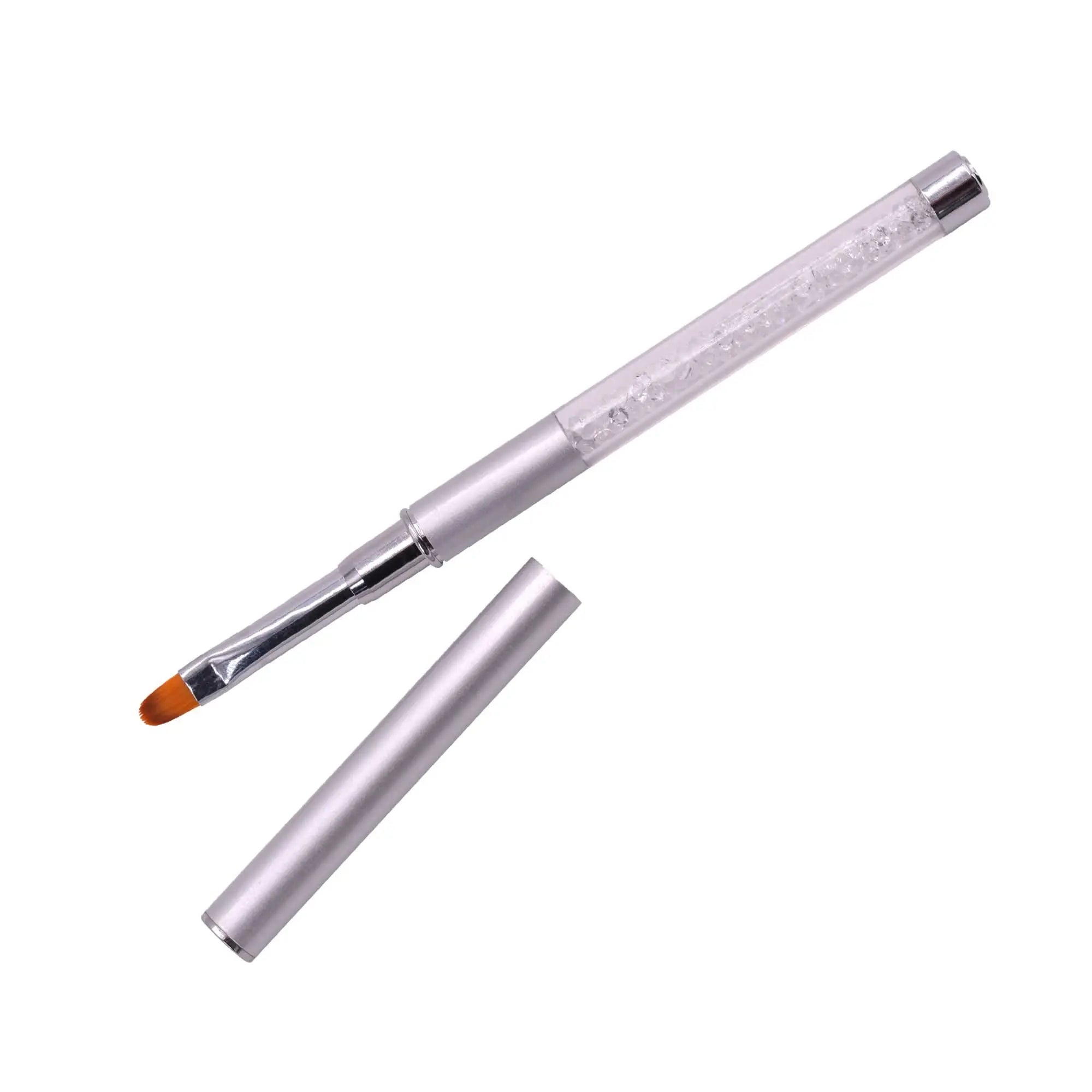 Pinceau Taille 6 Gel Arrondi – Manche Métal et Cristaux OCIBEL