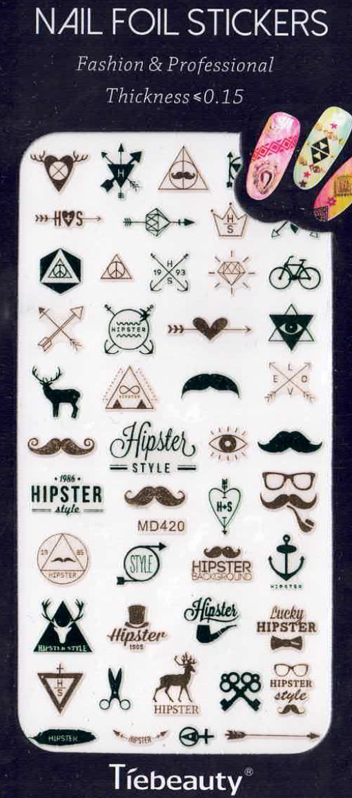 Planche Stickers Autocollant Hispter Moustache OCIBEL