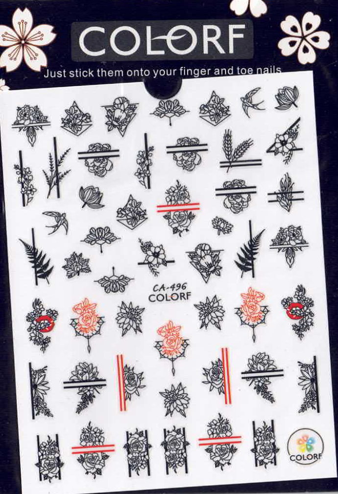 Planche Stickers Autocollant Plante OCIBEL