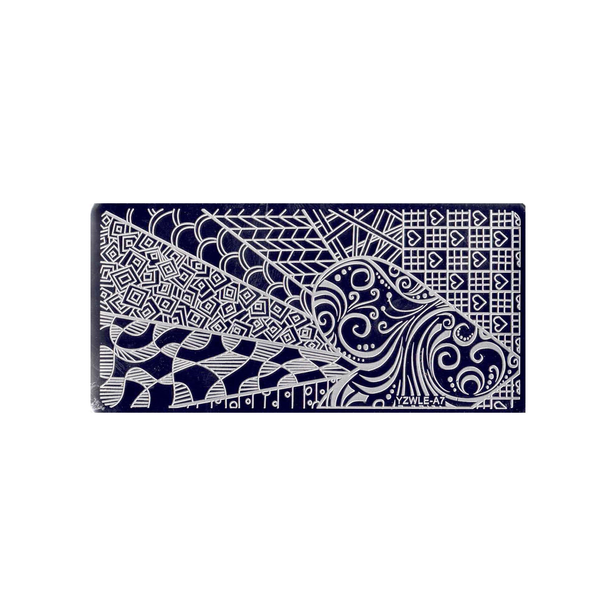 Plaque de Stamping pour Ongles Thème : Motif OCIBEL