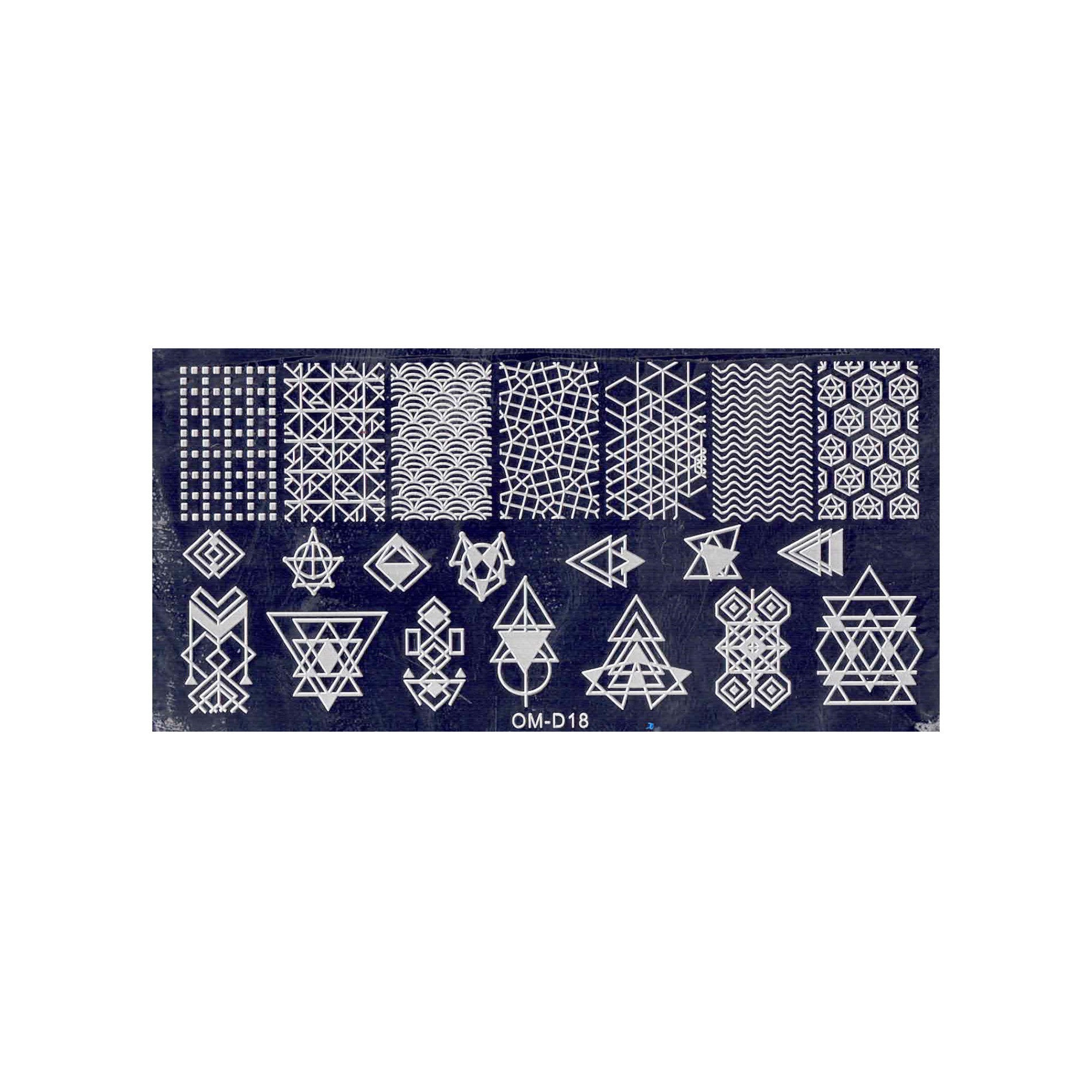 Plaque de Stamping pour Ongles Thème : Motif OCIBEL