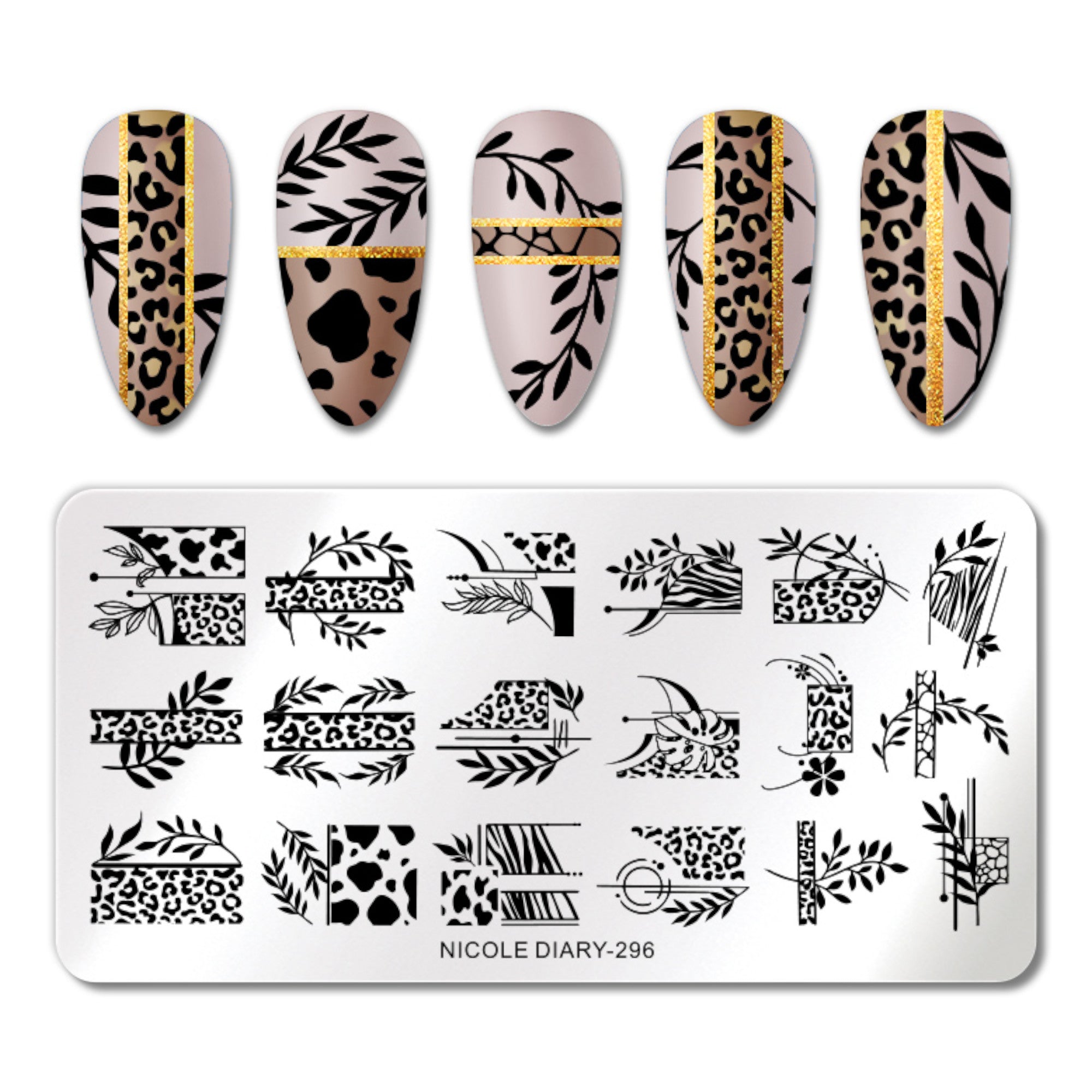 Plaque de Stamping pour Ongles Thème : Motif OCIBEL