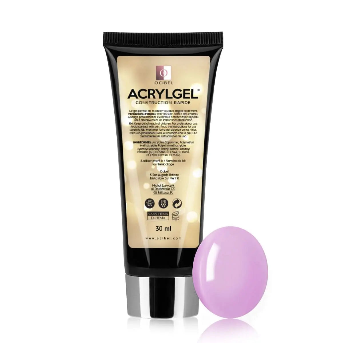 ✨ AcrylGel UV/LED 30g – Sans HEMA / DI-HEMA | Résultat Pro & Tenue Parfaite - Nude 02 OCIBEL