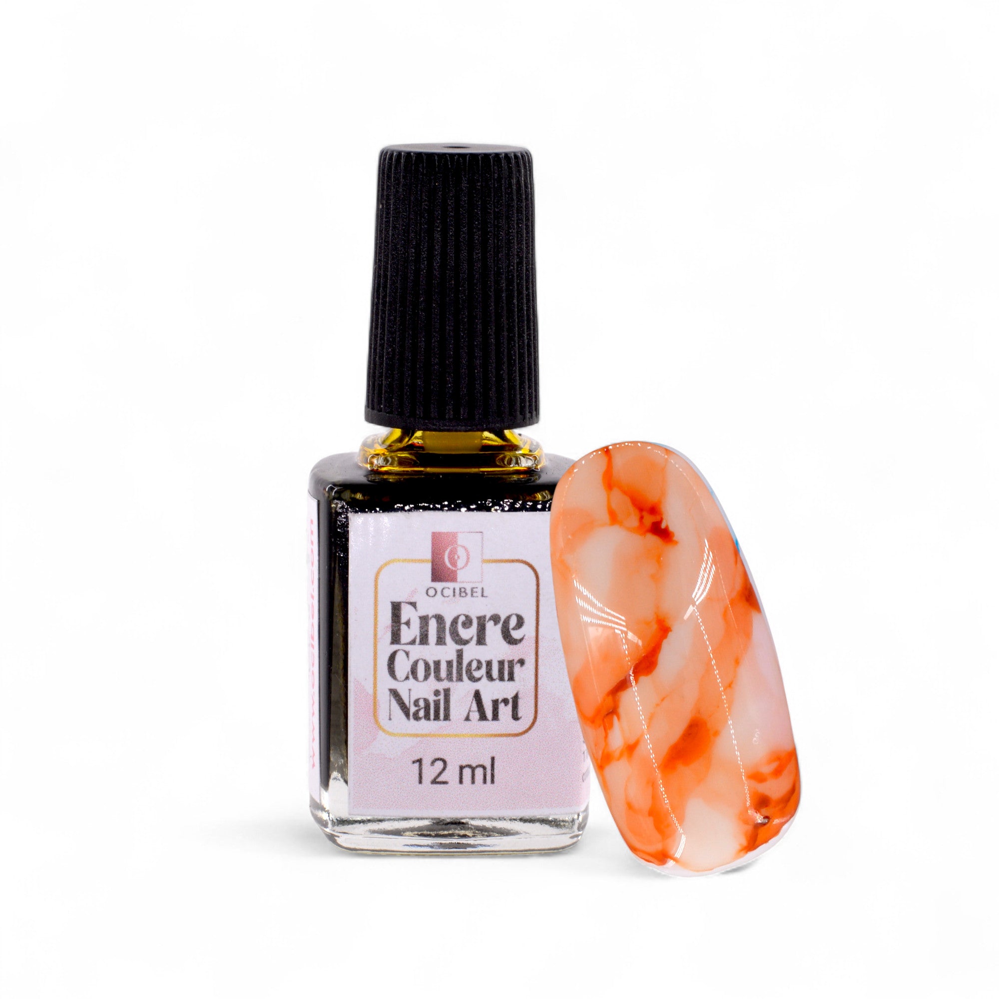 Encres Nail Art – Effets Marbrés & Créations Abstraites – Orange 12 ml OCIBEL
