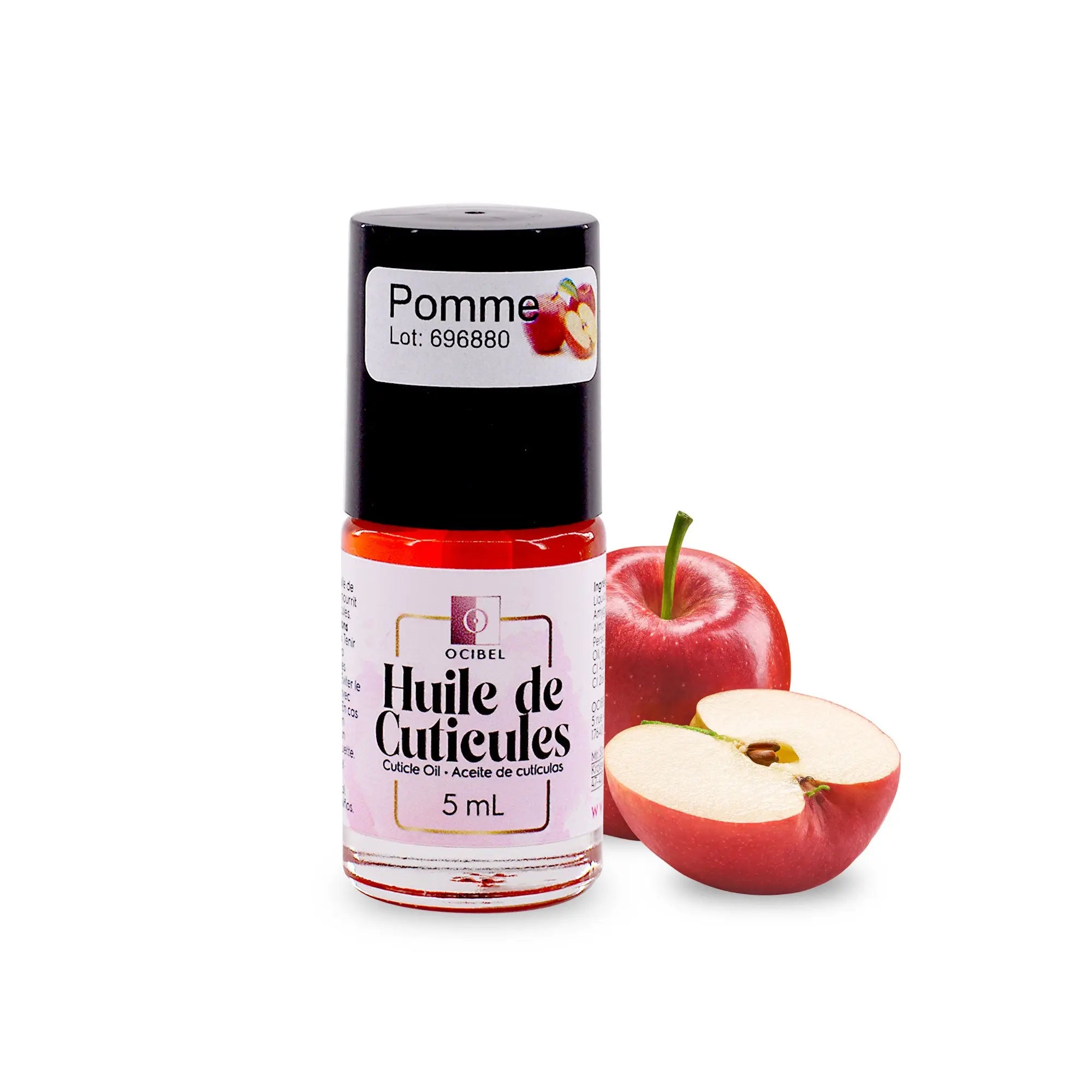 Huile cuticules Pomme 5ml – Soin ongles parfumé OCIBEL