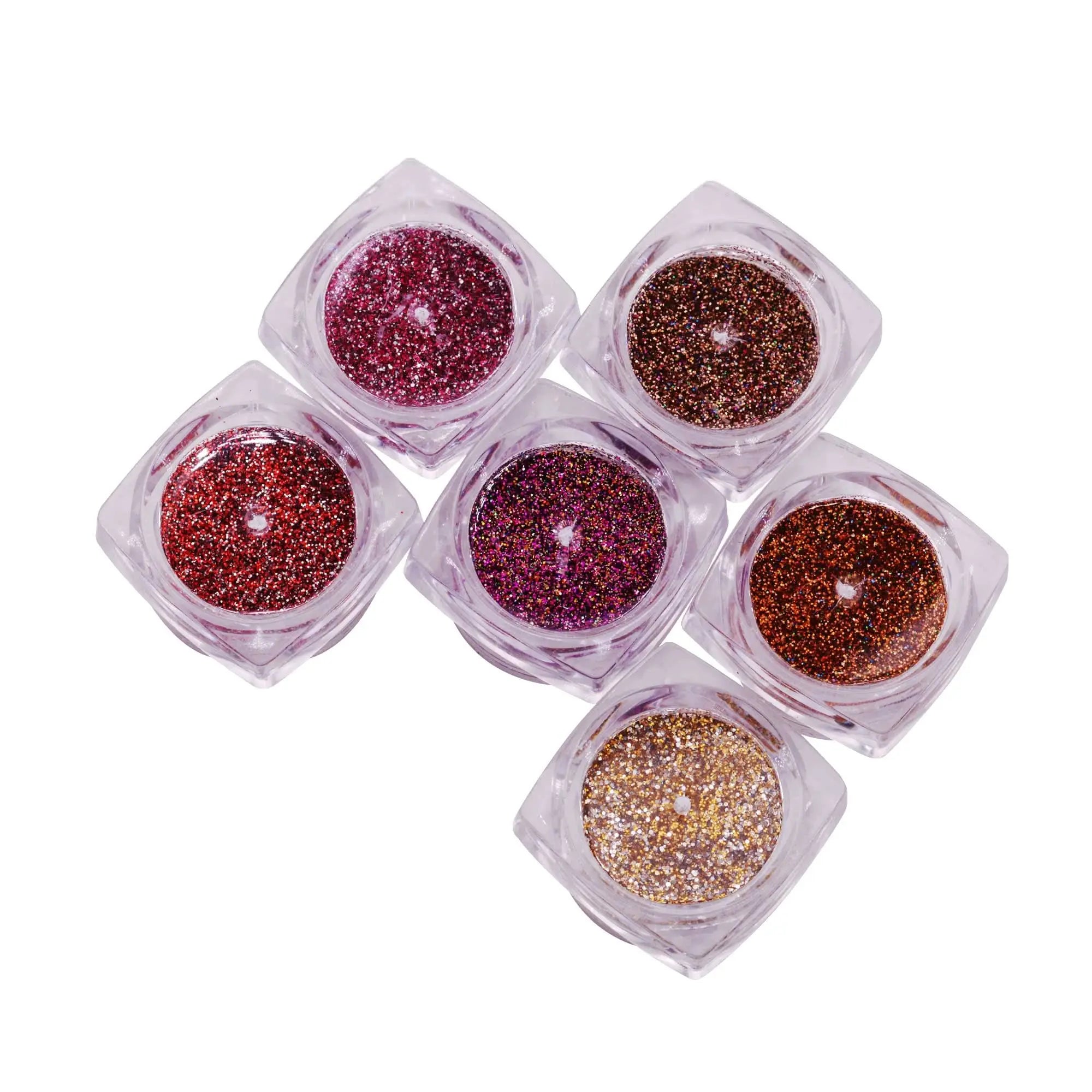 Lot de 6 Pots de Poudre Paillettes Glitter OCIBEL