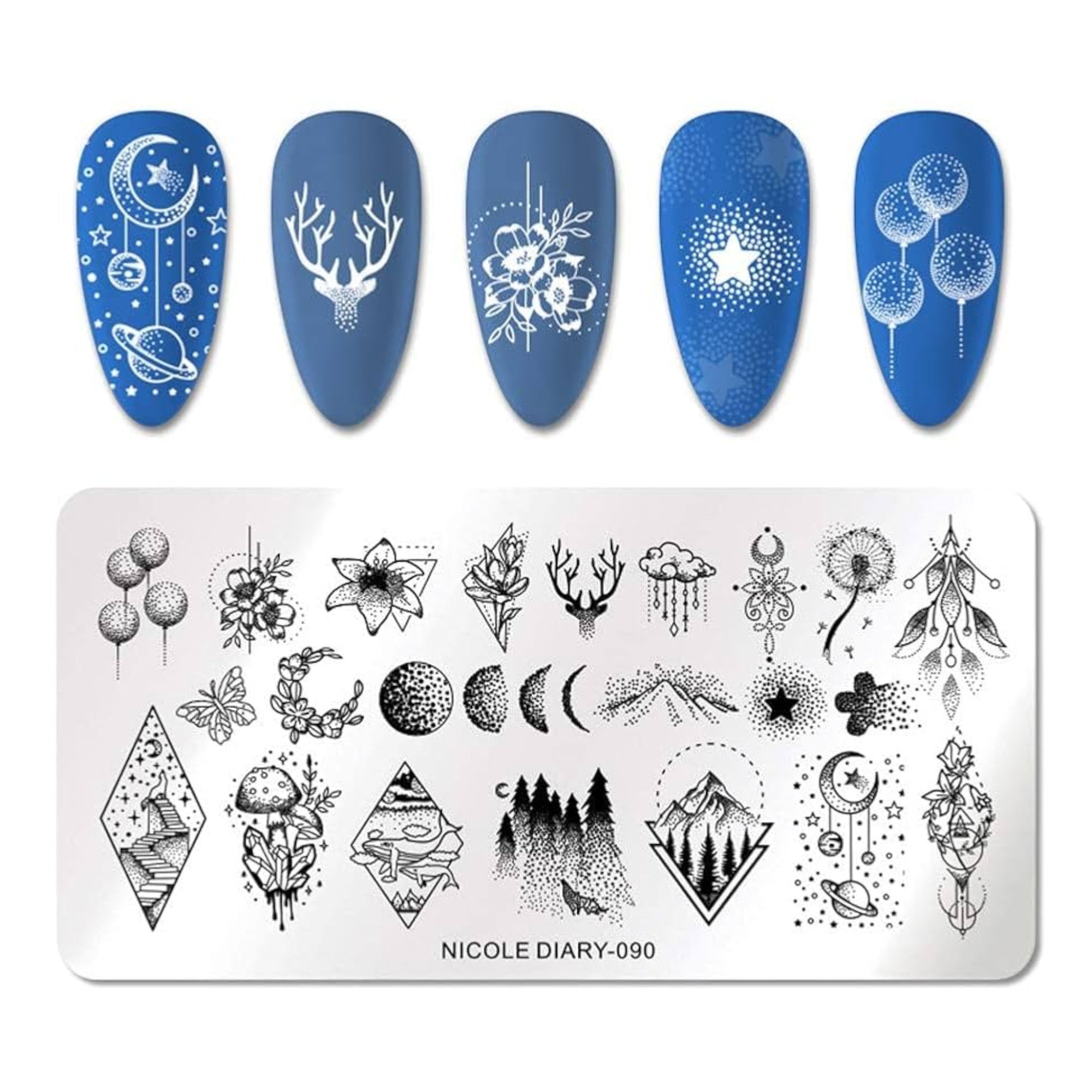 Plaque de Stamping pour Ongles Thème : Nature OCIBEL