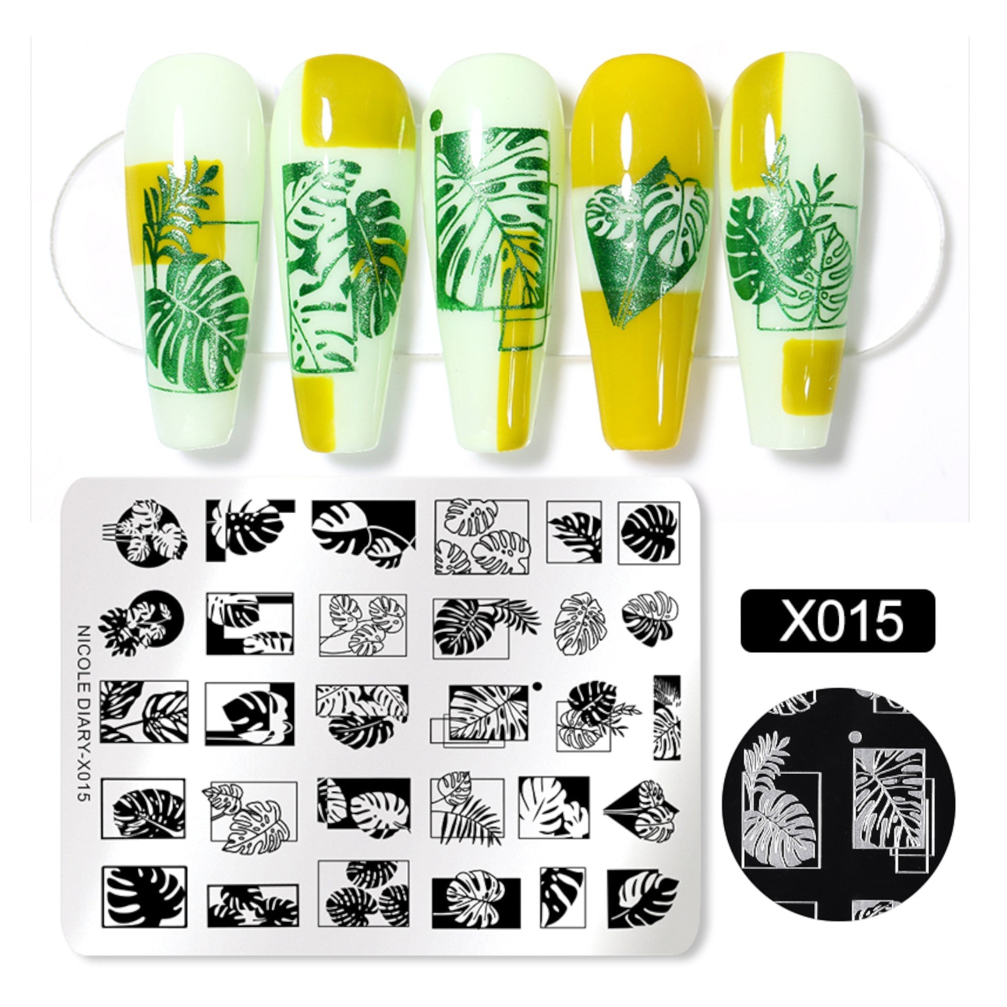 Plaque de Stamping pour Ongles Thème : Nature OCIBEL