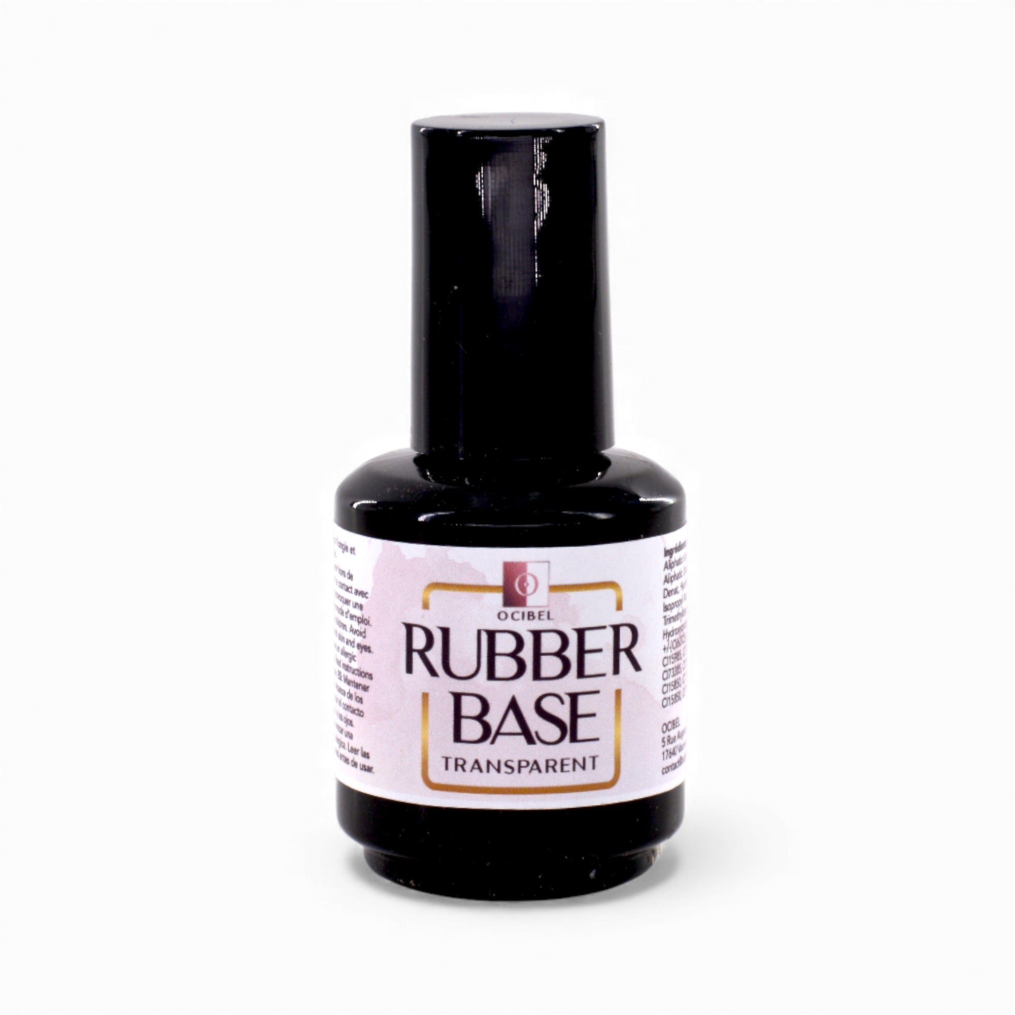 Rubber Base - Gummy Base UV / LED Clear Transparent Sans HEMA / DI-HEMA - 15 ml OCIBEL