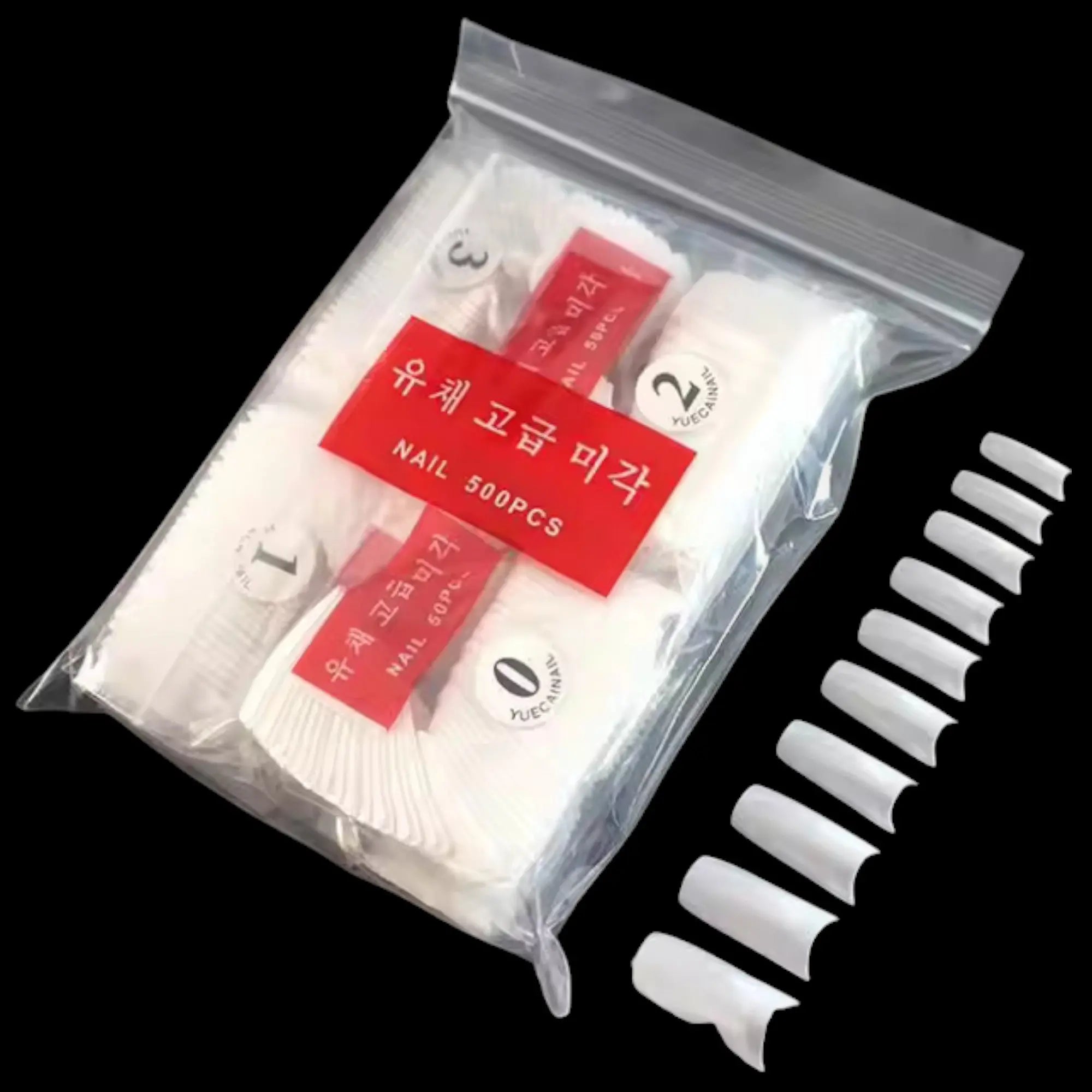 Sachet de 500 Demi Capsules Blanche French Square avec Petite OCIBEL