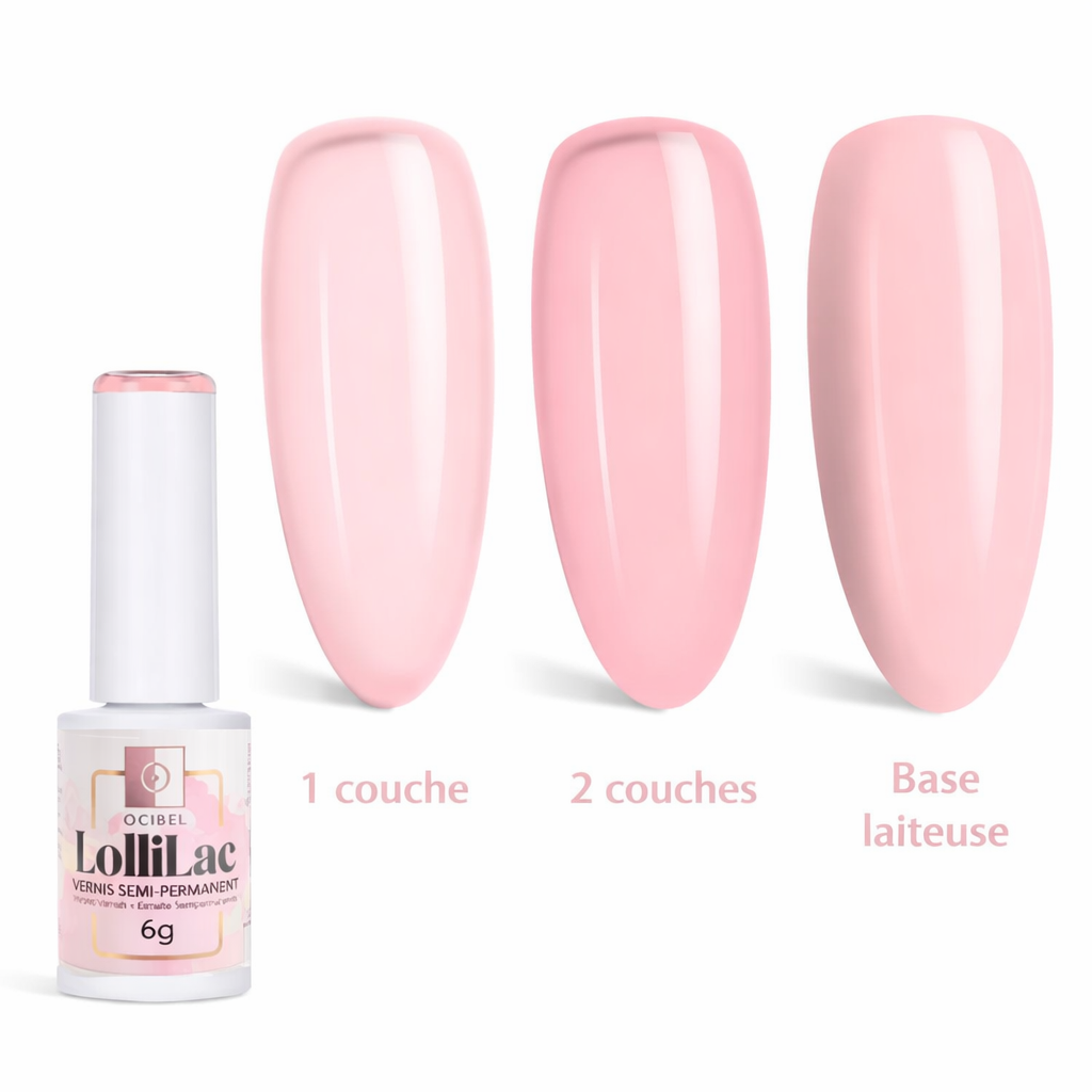 Vernis Semi Permanent UV / LED - Milky Pink 6g OCIBEL